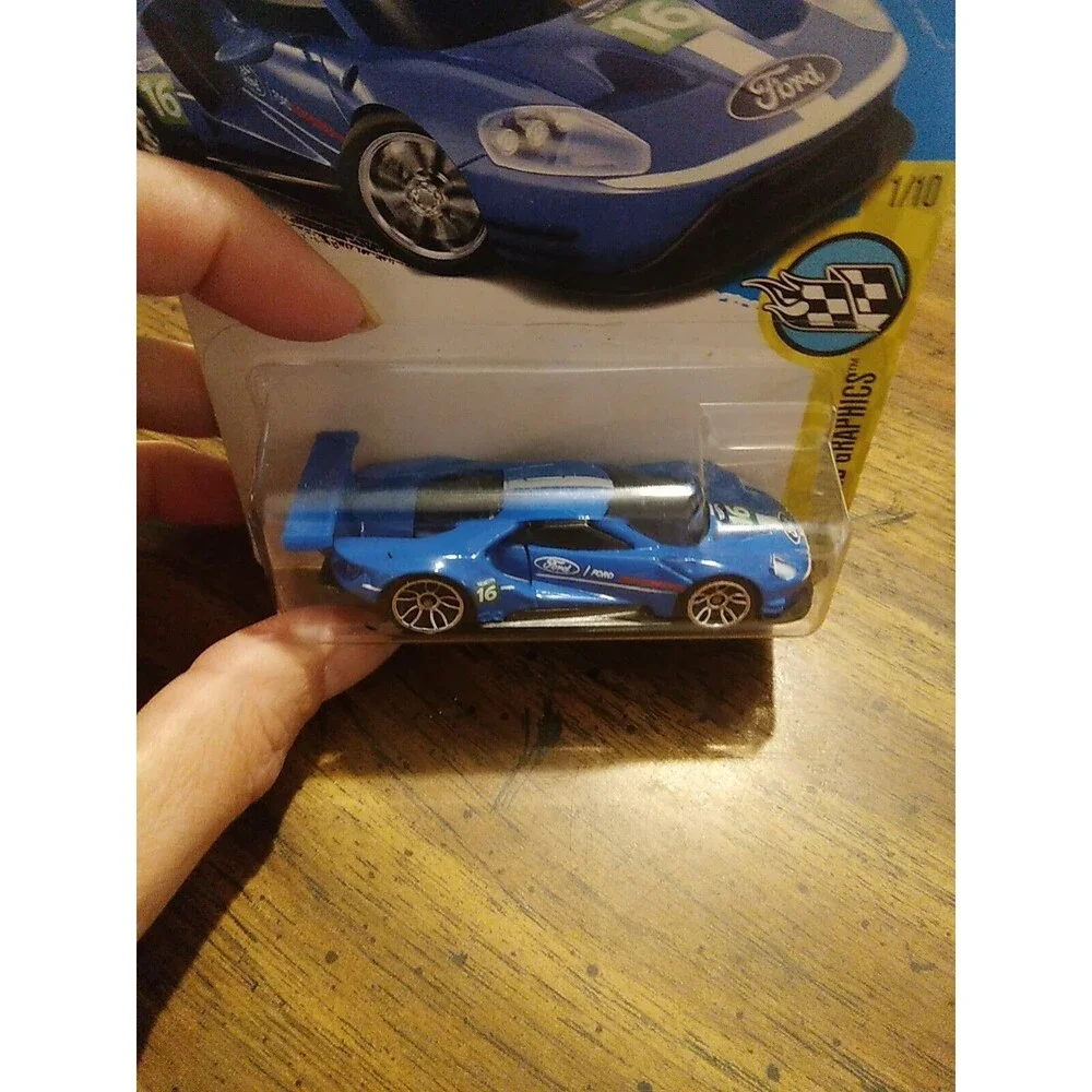2015 hot wheels HW speed graphics 2016 Ford GT race car blue 1/10